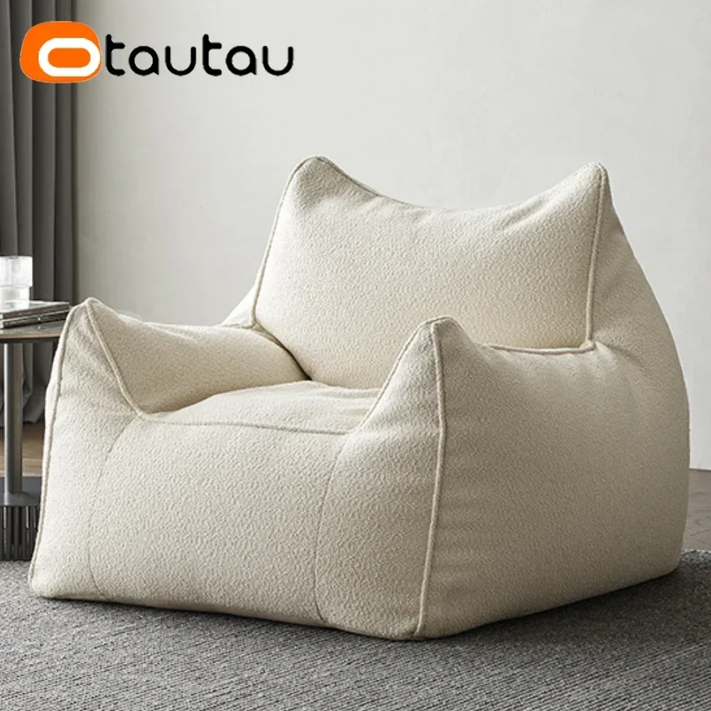 OTAUTAU Filled Bean Bag Sofa Pouf with Filler Outdoor Waterproof Puff Ottoman Salon Armchair Camping Garden Beach Couch SF114