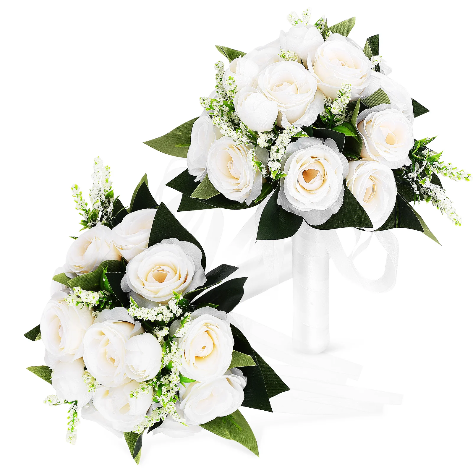 

2 Pcs Bride Bouquets Bridal Flowers Bouquets Fake Flowers Wedding Anniversary Flowers
