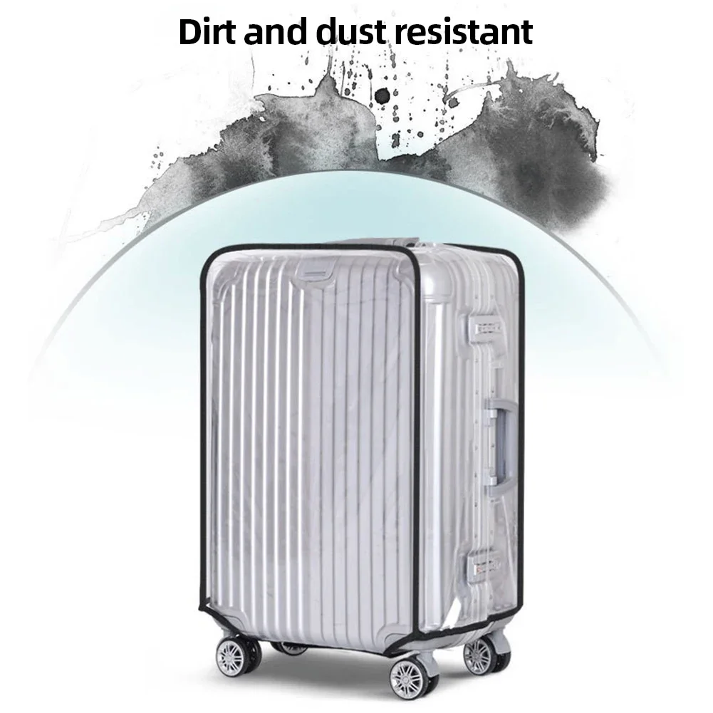 20-30inch Full Transparent Luggage Protector Cover Waterproof Suitcase Protector Cover Dustproof Rolling Luggage Suitcase Cover 5