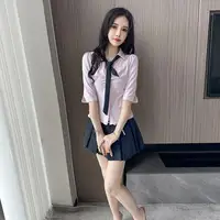 Vêtements de travail pour femmes, chemise, jupe courte imbibée, hôtel, salon de beauté, spa, massage, ongles, bain de pieds, technicien, salopette, uniforme 4
