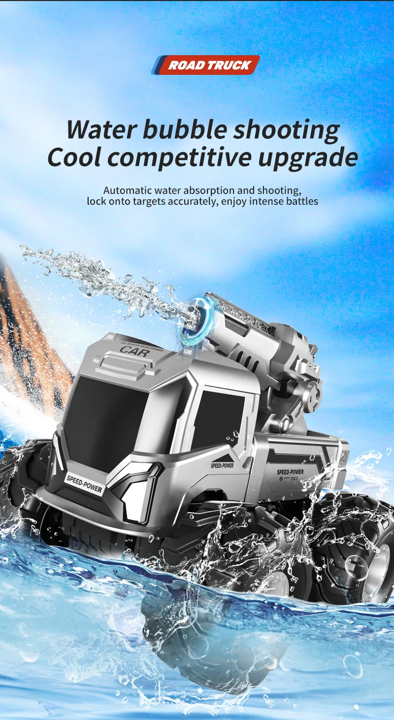 Remote Controlled 4wd Off-road Amphibious Water Cannon Toy Car_voghion.com