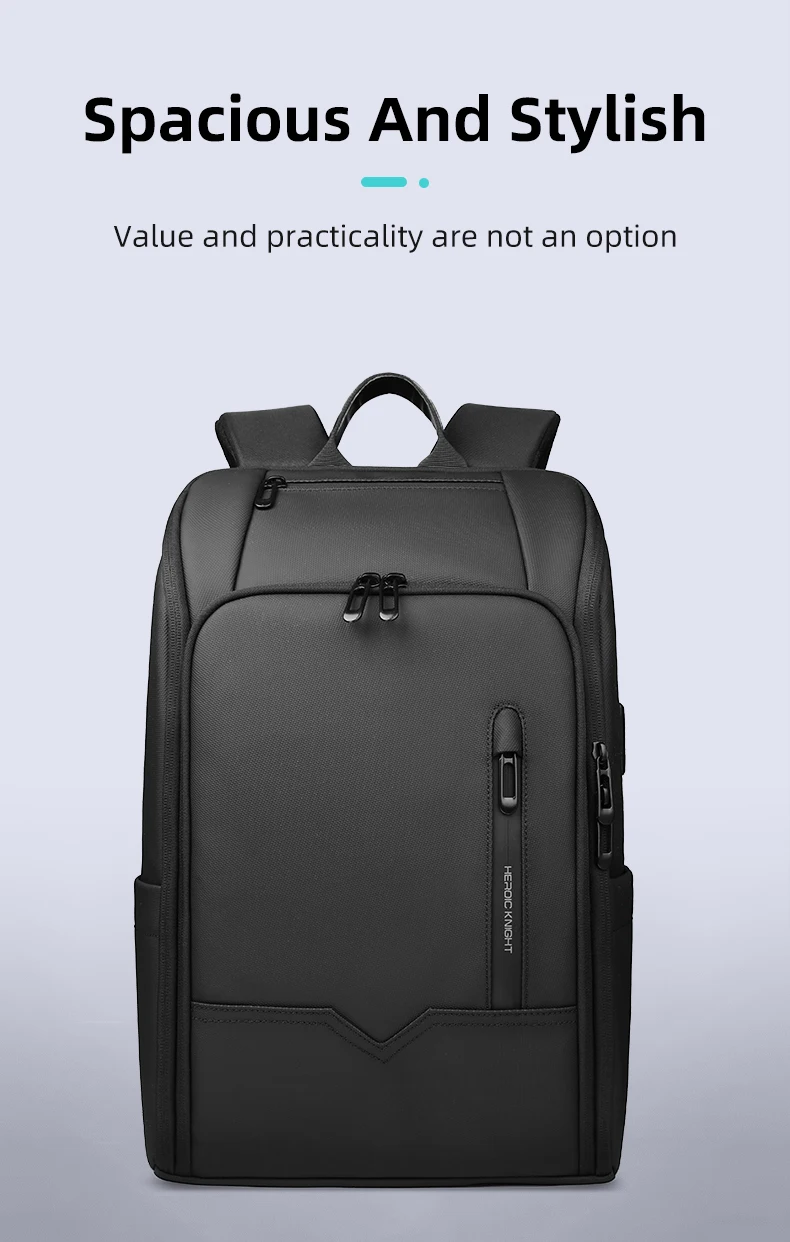 HcanKcan Wasserdichter Laptop-Rucksack für Herren, große Kapazität, Business-Rucksäcke, Reisen, Wanderrucksäcke, Schulrucksack, tägliche Arbeitstasche – Detail 4