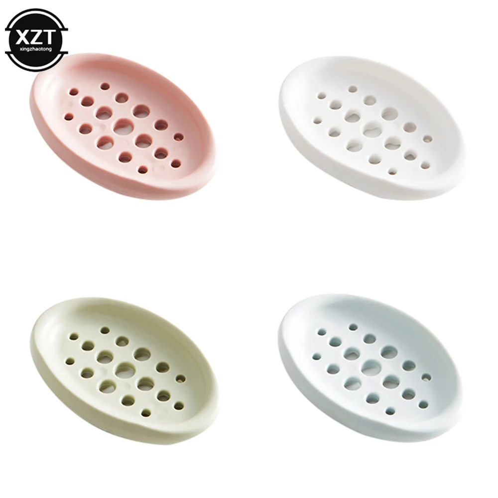 Creative Silicone Non-slip Soap Holder Dish Bathroom Shower Storage Plate Stand Hollow Dishes Openwork Soap Dishes Soap box