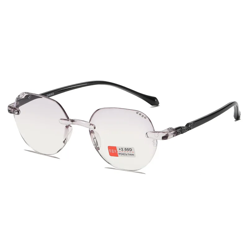 Vintage Rimless Bifocal Anti Blue Light Progressive Reading Glasses