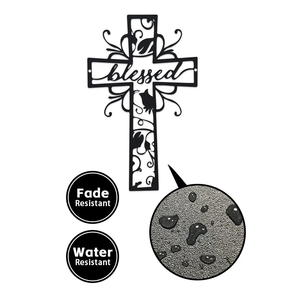 Blessed Metal Cross Wall Art 2