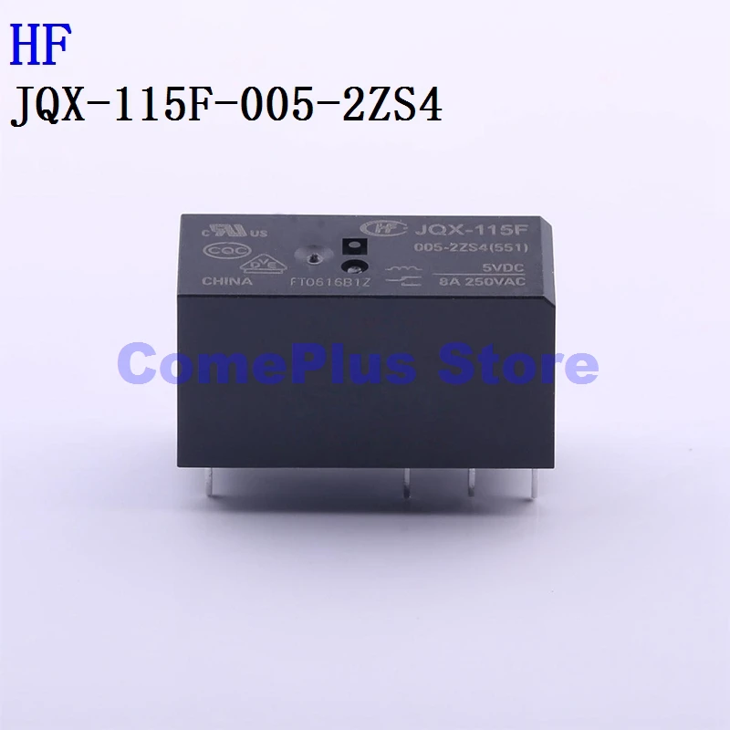 5PCS JQX-115F-005-2ZS4  JQX/HF115F-012-2ZS4 JQX-115F-024-2ZS4  HF115F-048-2ZS4 5V 12V 24V 48V HF Power Relays hf115f i 005 012 024 1hs3a 6 feet a set of normally open small high power original relays