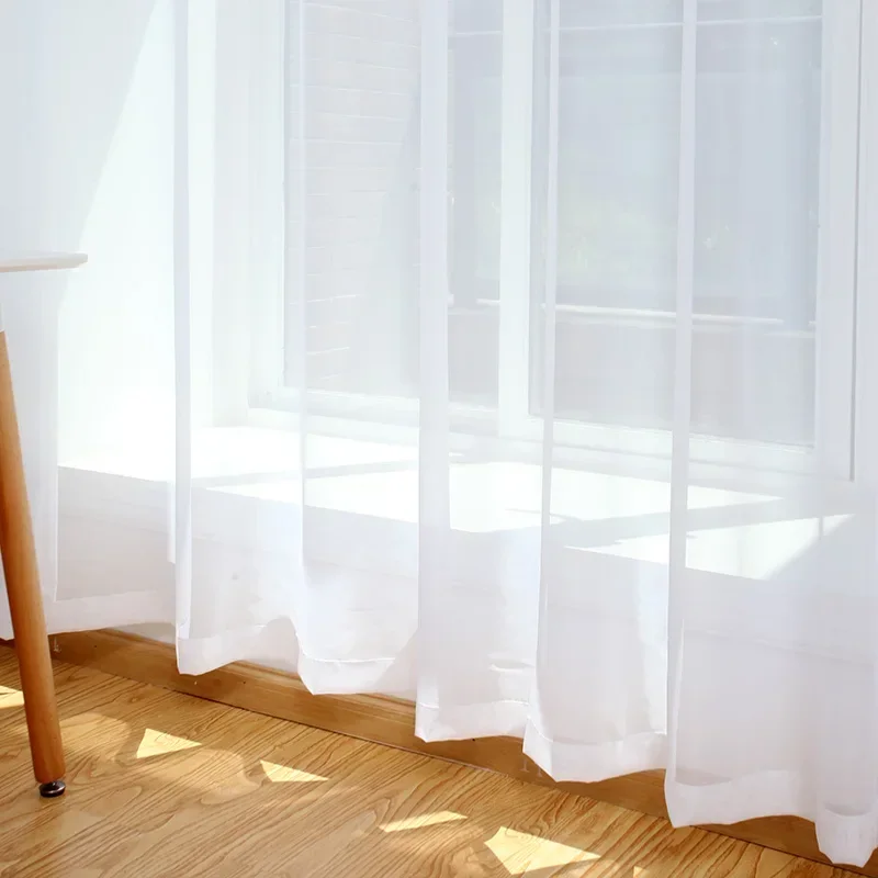 White Sheer Voile Curtains 2
