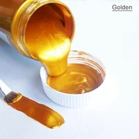 50/100/300ml Golden Acrylic Paint Metal Pearlescent Hand-painted Gypsum Glue Waterproof and Non-fading DIY Painted Paint 2