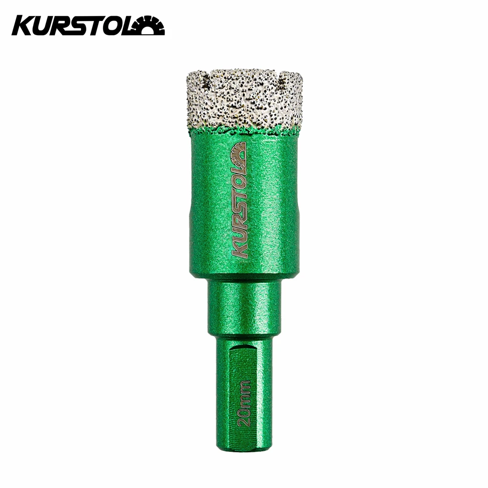 KURSTOL Diamond Drill Bits Triangle Shank 20mm 1/2pcs Porcelain Ceramic Granite Marble Stone Tile Core Drill Bit Hole Saw Opener