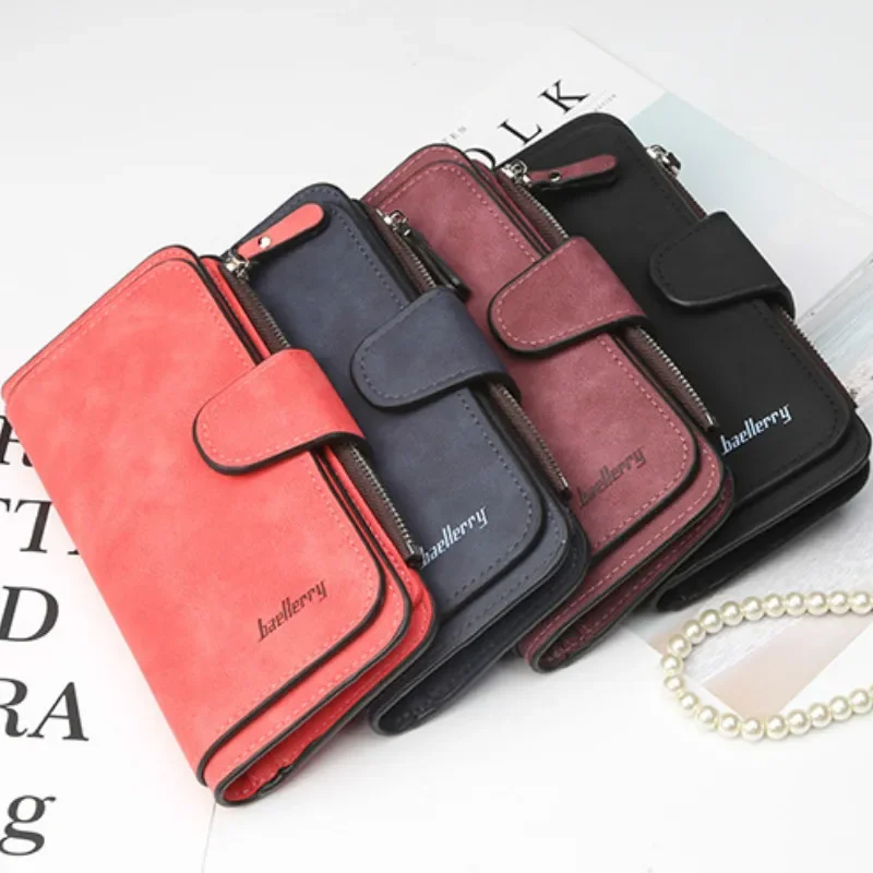 Baellerry Wallet Women Leather Luxury Card Holder Clutch Casual Women Wallets Zipper Pocket Hasp Ladies Wallet Female Purse 3