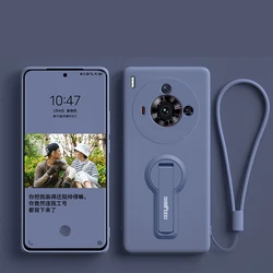 Shockproof Silicone Phone Case with Holder and Lanyard - Soft Cover Protection for Nubia Z60SPRO (Lavender)