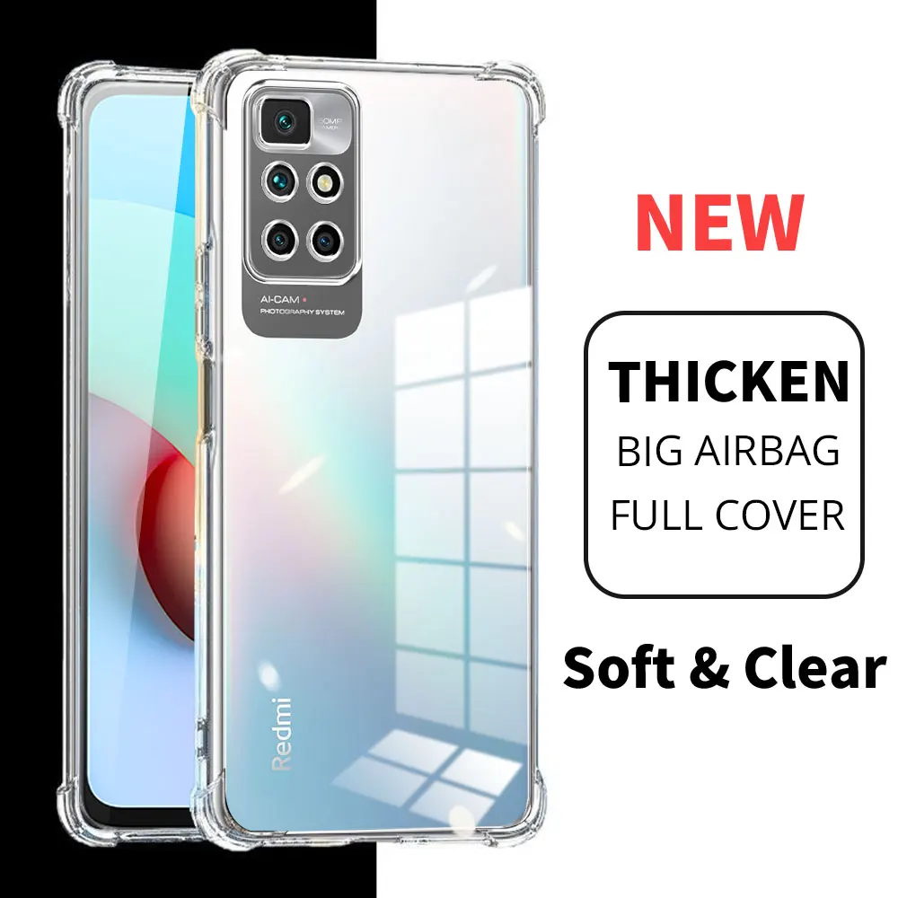 Shockproof Clear Silicone Phone Case with Airbag Protection
