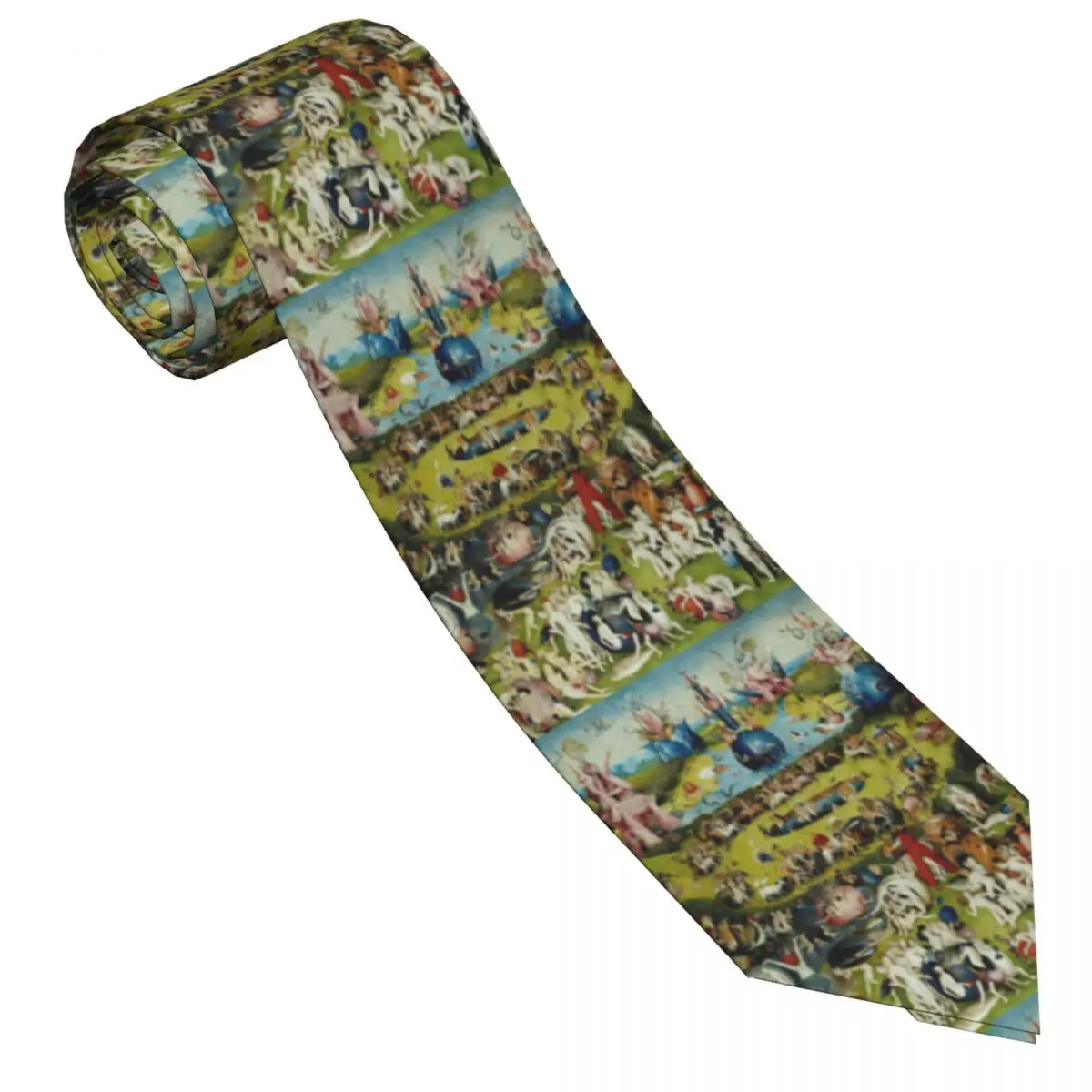

Garden Of Earthly Delights Tie Vintage Painting Daily Wear Neck Ties Male Classic Necktie Accessories Quality DIY Collar Tie