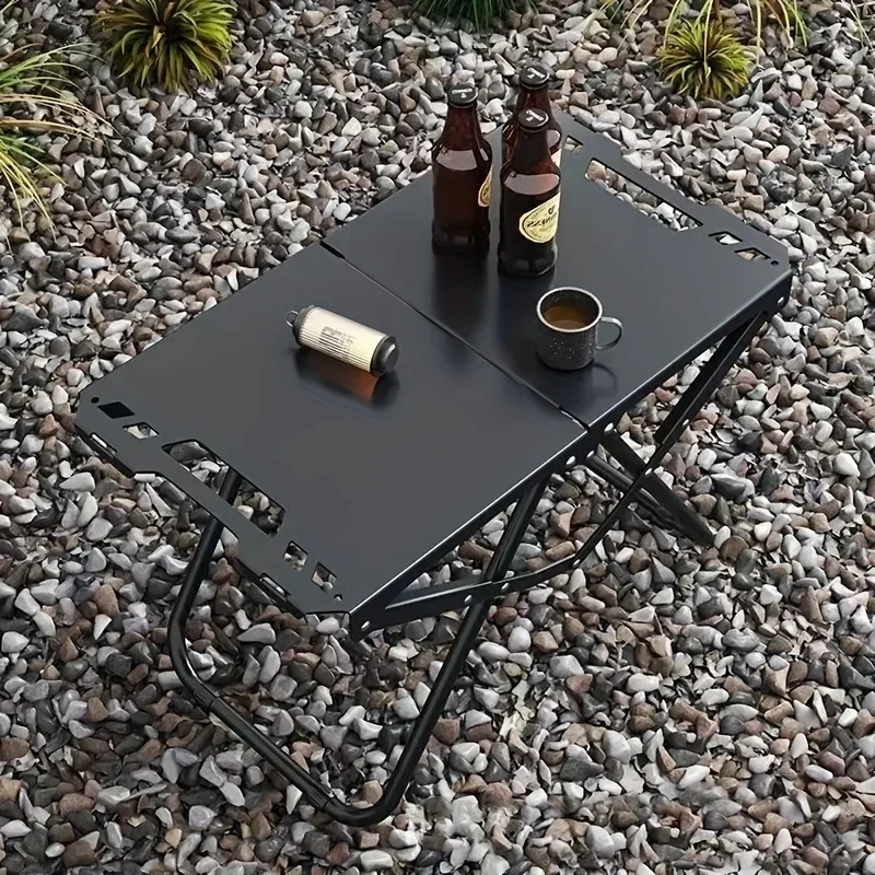 Lightweight Folding Picnic Table, Camping Folding Table for Practical Use Outdoors, Space-Saving Design, High Load Capacity