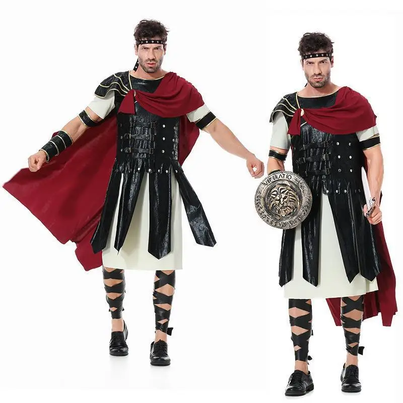 Mantello da Guerriero Spartano dell'Antica Roma, Costume per Cosplay di Halloween, Abbigliamento per Giochi di Ruolo per Adulti, Carnevale, Feste e Spettacoli Teatrali - immagine 5