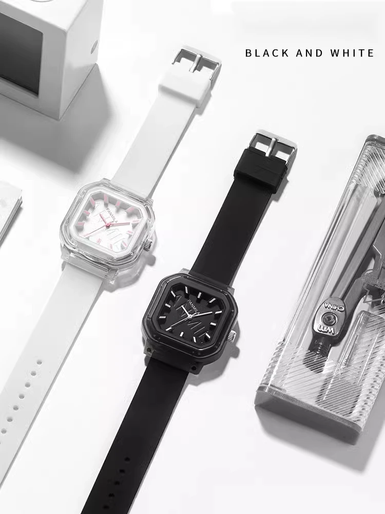 Luxury Quartz Watch For Women Simple Square Silicone Design_voghion.com