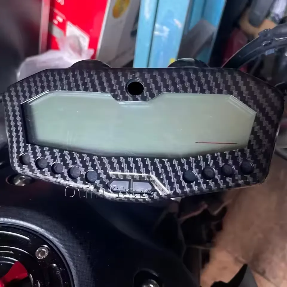 MT-07 FZ-07 오토바이 탄소 섬유 계기판 서라운드 게이지 패널 커버 Yamaha MT07 FZ07 2014-2020 Tracer 700 2016-2019