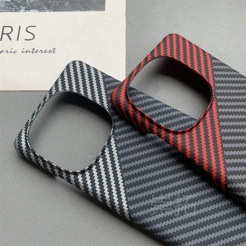 Sleek Matte Carbon Fiber Texture Phone Case - Ultra Thin & Durable Back Cover Bumper