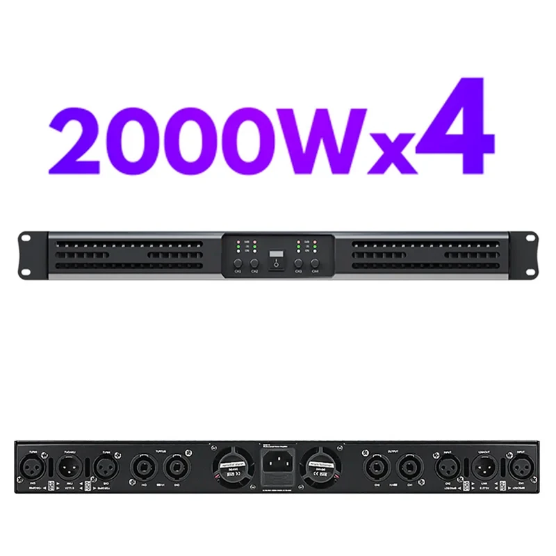 풀루오데 4*2000W 앰프 FA-4000 전문가용 고품질 디지털 앰프 4채널 파워 앰프 스테레오 사운드 시스템
