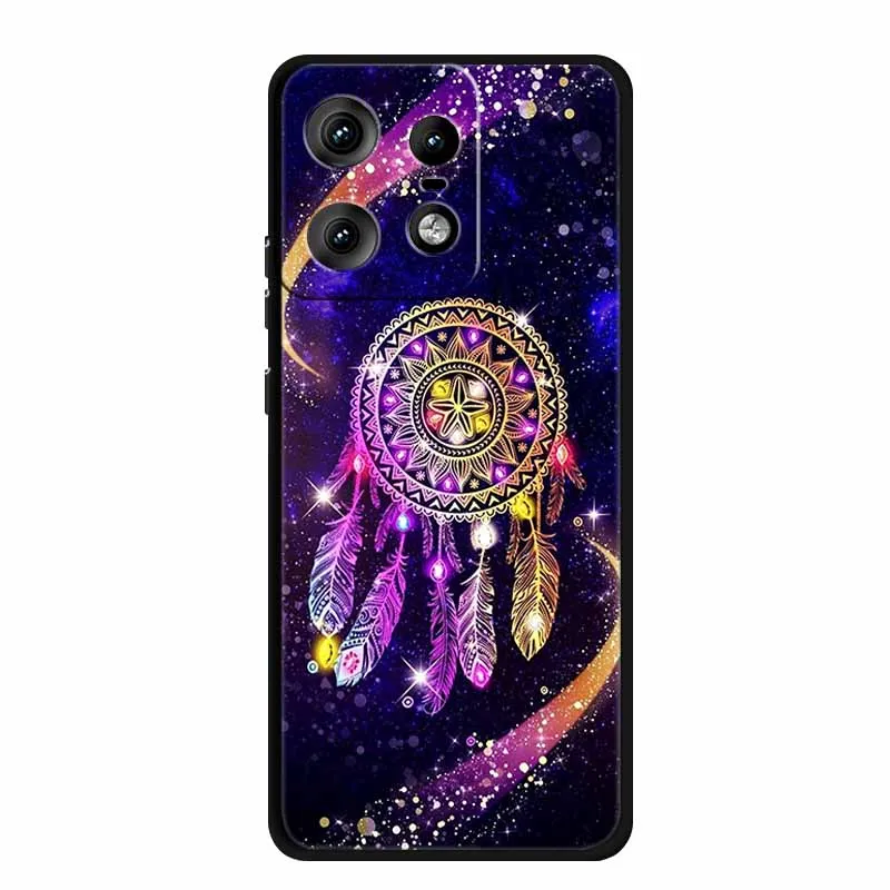 Charming Cat Design Soft TPU Silicone Phone Case - Painted Back Cover for Motorola Moto Edge 50 Pro 5G 2024