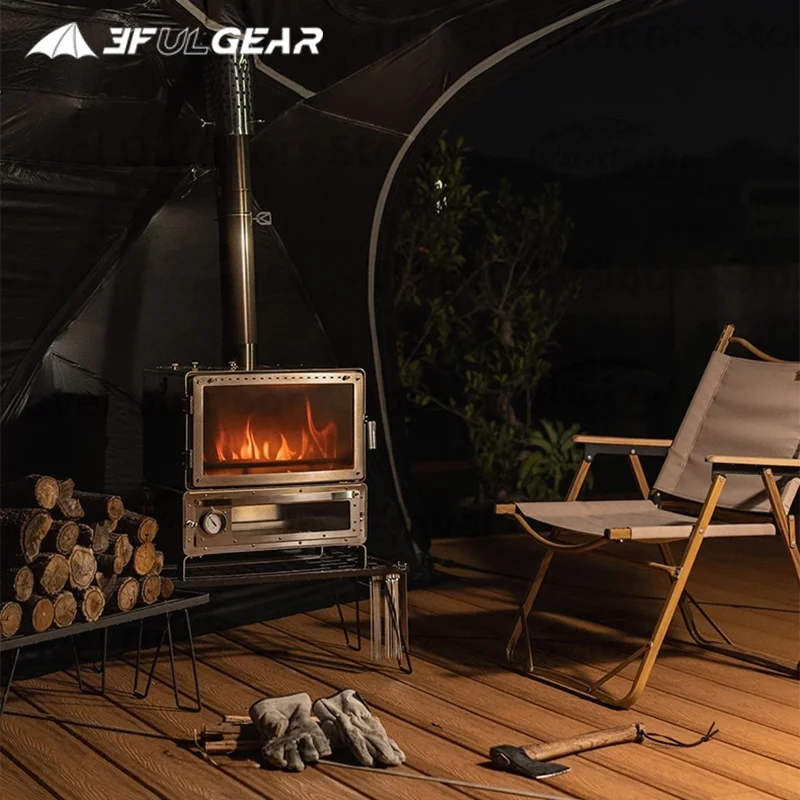 3F UL GEAR West Wind 2.0 屋外薪ストーブ多機能冬暖房テントストーブ