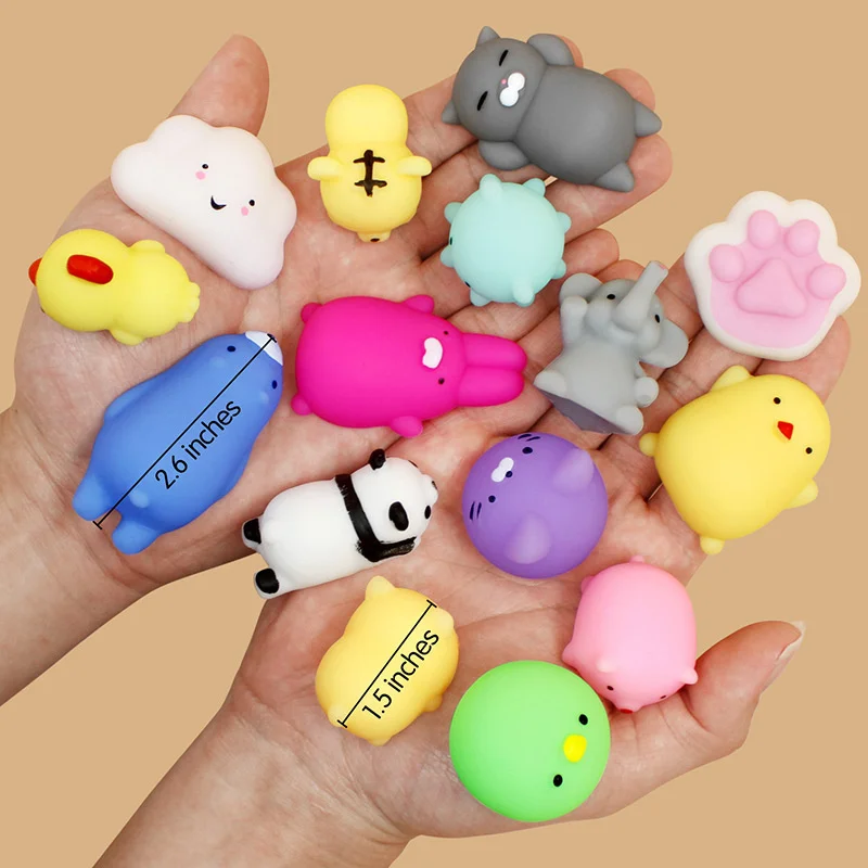 50-5PCS Kawaii Squishies Mochi Anima Squishy Toys For Kids Antistress Ball Squeeze Party Favors giocattoli Antistress per il compleanno