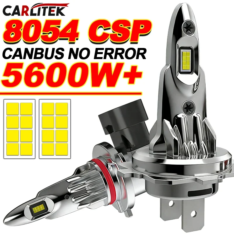 CARLITEK LED Headlight Bulbs H4 H7 H11 H8, High Power 4300K 6000K Canbus 8054 CSP Fanless 9005 9006 HB3 HB4 5600W 5600000LM