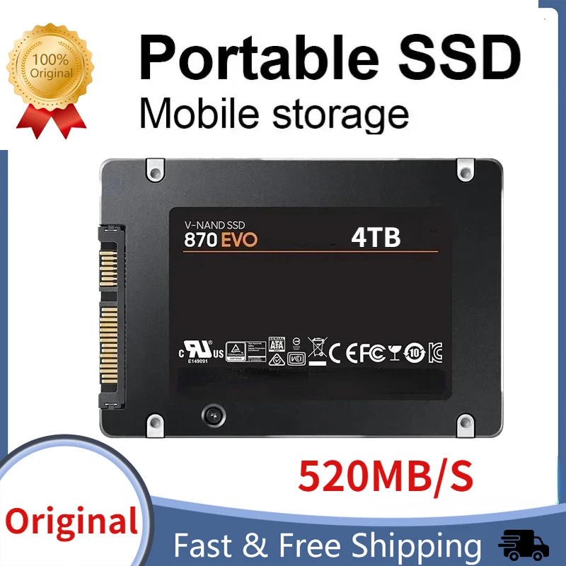 

Newest Original 8TB SSD 870 EVO 1TB 2TB Internal Solid State Drive 2.5 Inch SATA III 4TB Hard Disk for PC Desktop Laptop PS4 PS5