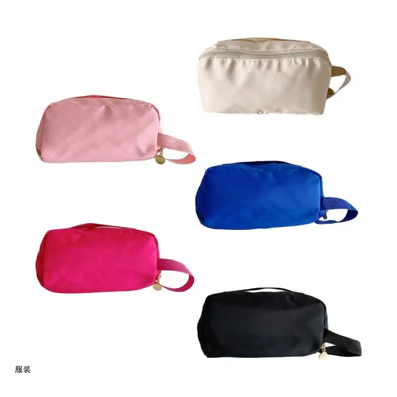 

D0UD Travel Makeup Cosmetics Bag Portable with Compartment for Brush Necklace Earring