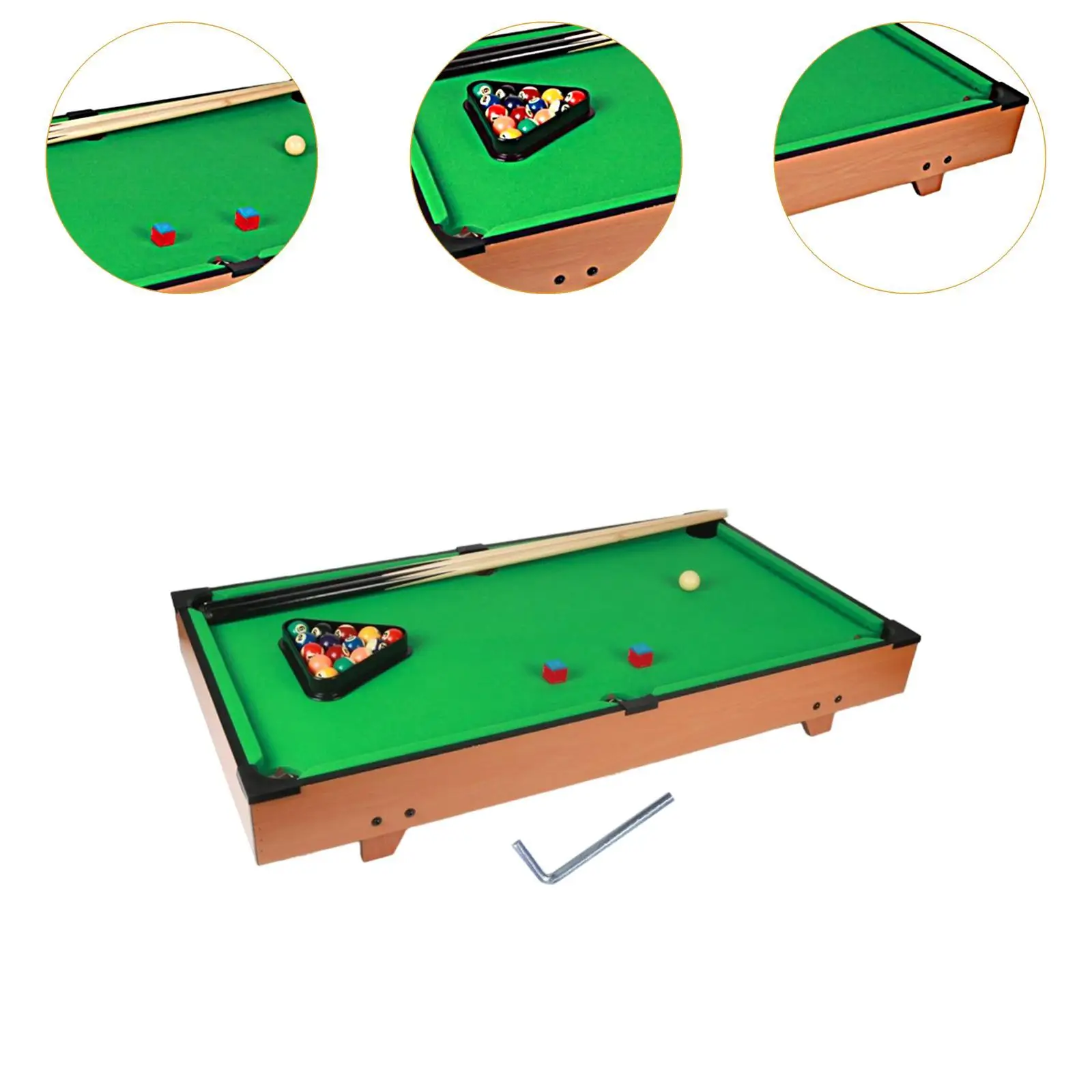 Kids Pool Table Set Desktop Snooker Table Playroom Portable Small Tabletop Billiards Table for Adults Family