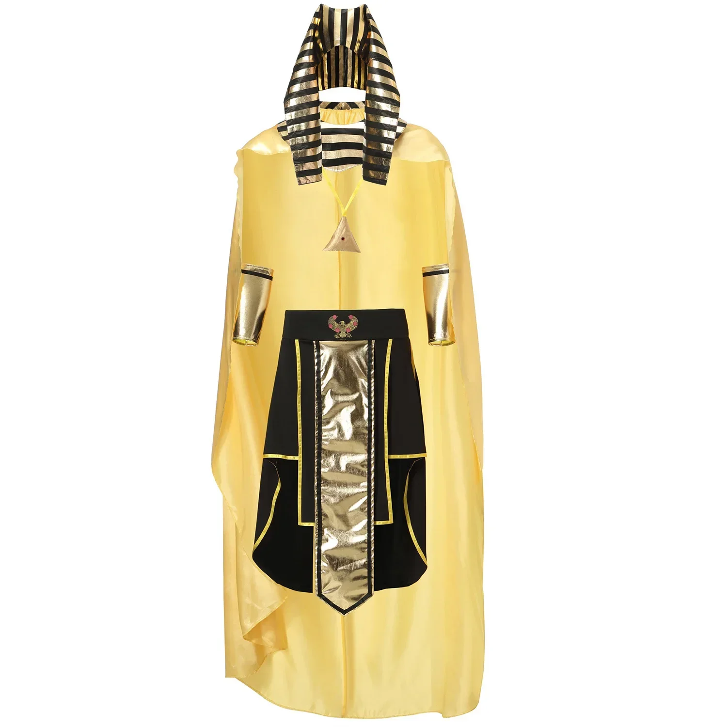 Halloween Mens Egyptian Pharaoh Costume Suit Adult King of Egypt King Tut Cosplay Outfits Sets - Image 6