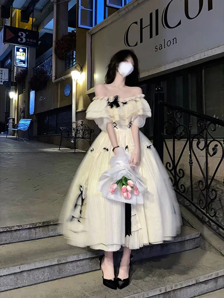 Sweet Lolita Dress New Princess Cosplay Costume With Detachable Bow Petticoat For Anime Conventions Halloween Photoshoot