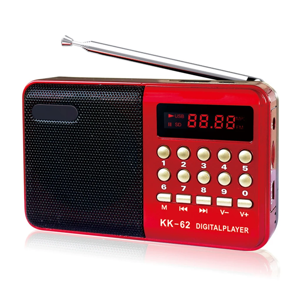 Mini Radio Recorder Con Batteria Usb Ricaricabile Digital Fm Mp3 Player Altoparlanti Dispositivi Supporta La Scheda Tf