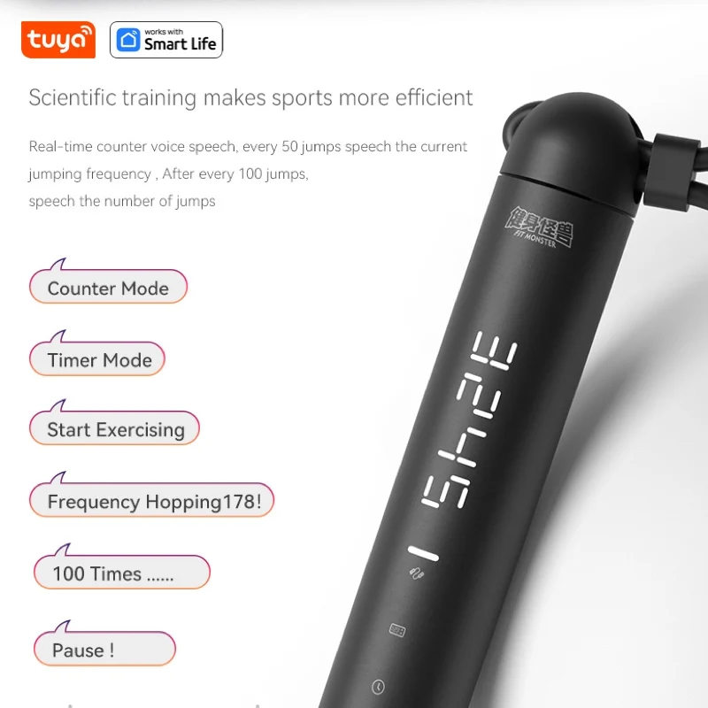 Smart Jump Rope with APP Data Analysis - Workout Counter for Home Gym and Crossfit Fitness
