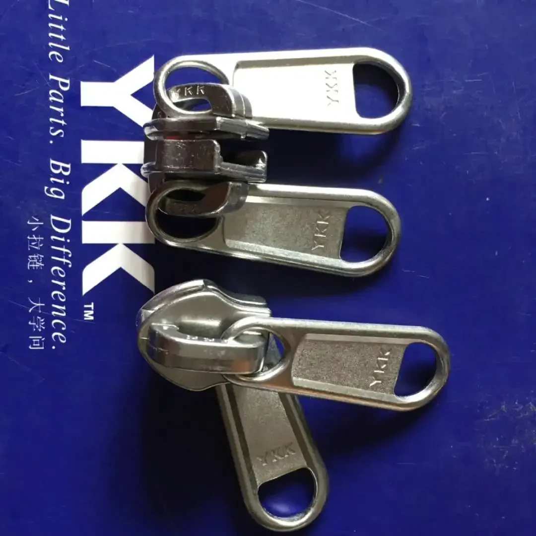 

10/30/50 Pieces YKK 5 Nylon Silver White Double Pull Tab Stock Cierres Para Costura