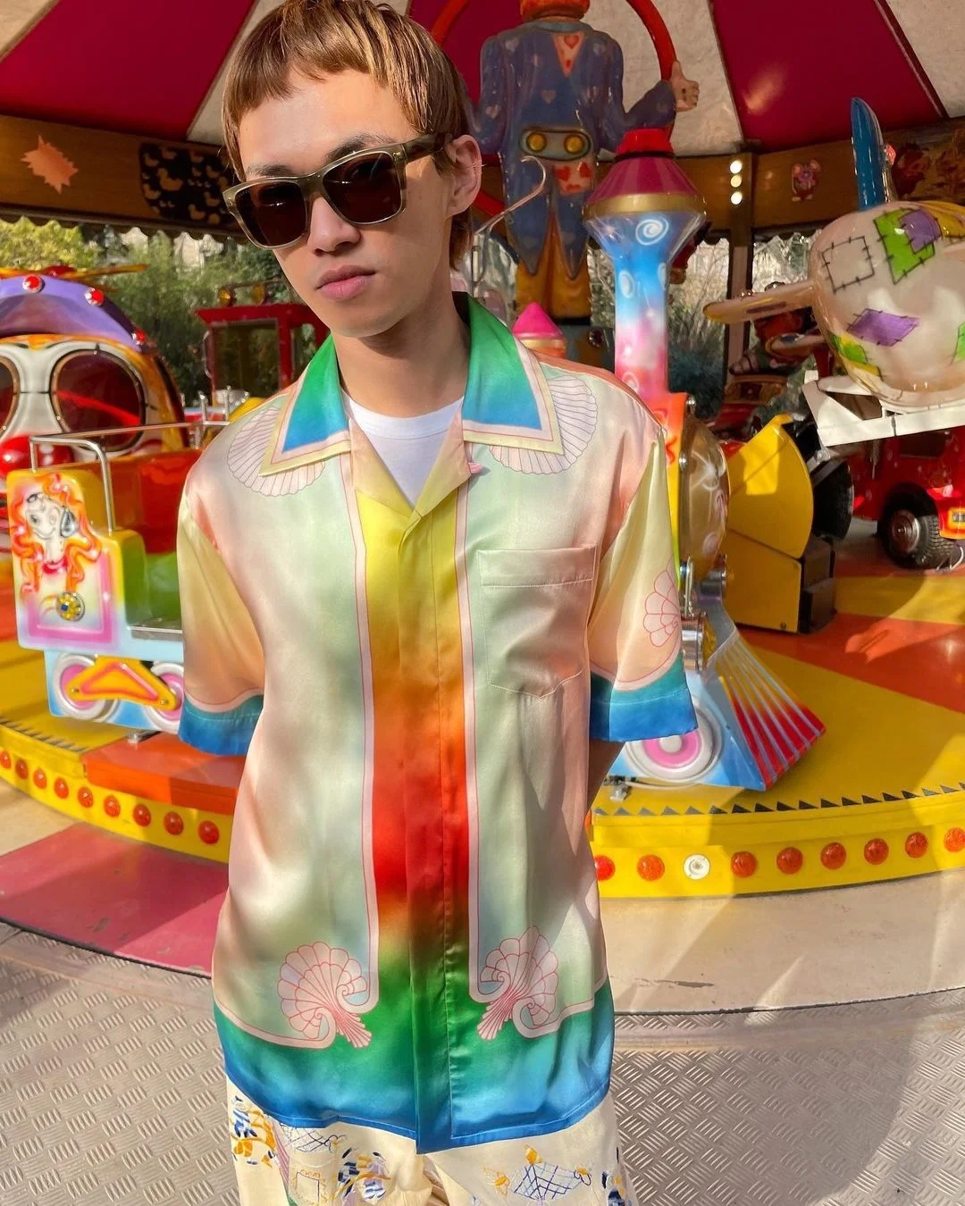 

Fashion IK0350 Men's Shirts 2022 Runway Luxury famous Brand European Design party style Men's Clothing