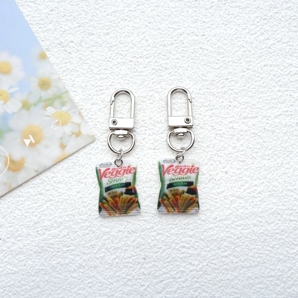 Set of 2 Adorable Snack-Themed Keychain Accessories