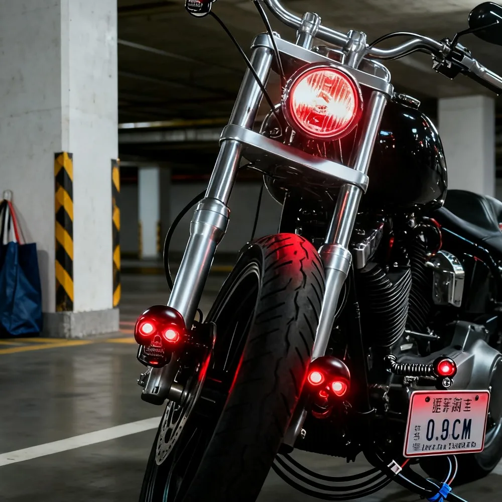 Skull LED motorcycle indicator specifications