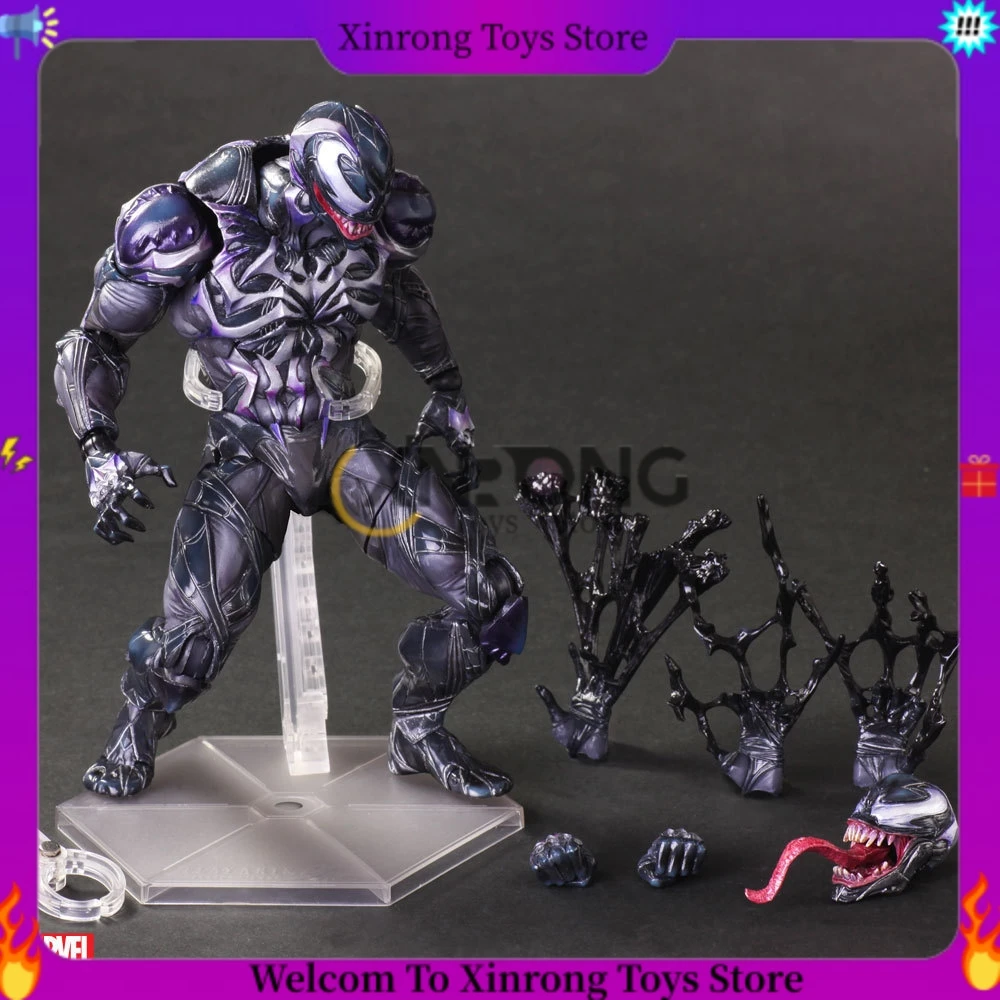 27Cm Marvel Avenger Venom Play Arts Model Action Figure Joint Bambole Mobili Pvc Gk Collection Model Toys Regali Per Bambini