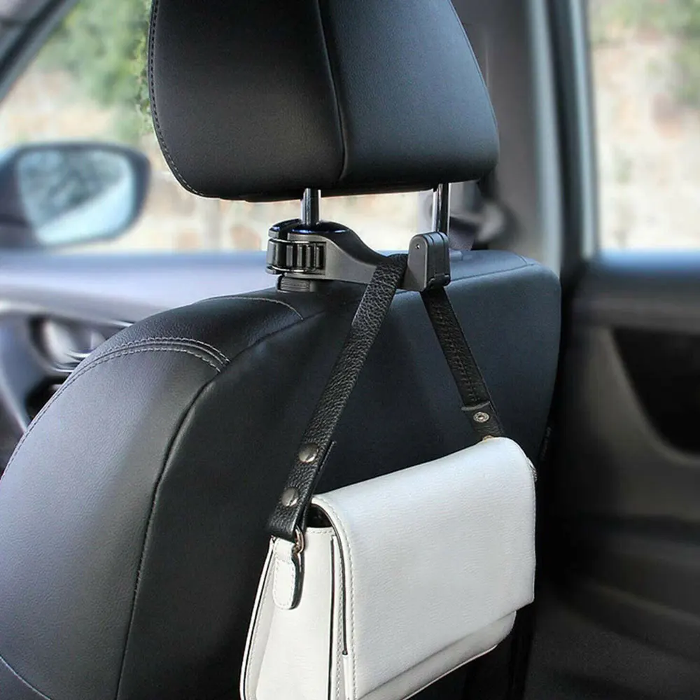 Back Hook 2 in 1 Car Headrest Hook with Phone Holder Seat Back Hanger for Bag Handbag Purse Grocery Cloth Foldble Clip Organiz Car Phone Holder Car Coat Hanger Car Hook