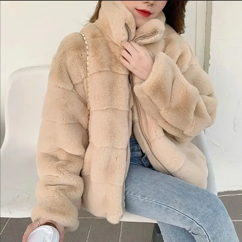 

Mink Fur Teddy Coat Warm Jacket for Women Fur Coats for Women Winterwear Solid Women's Winter Jacket 2022 Fashion Faux Fur Coat
