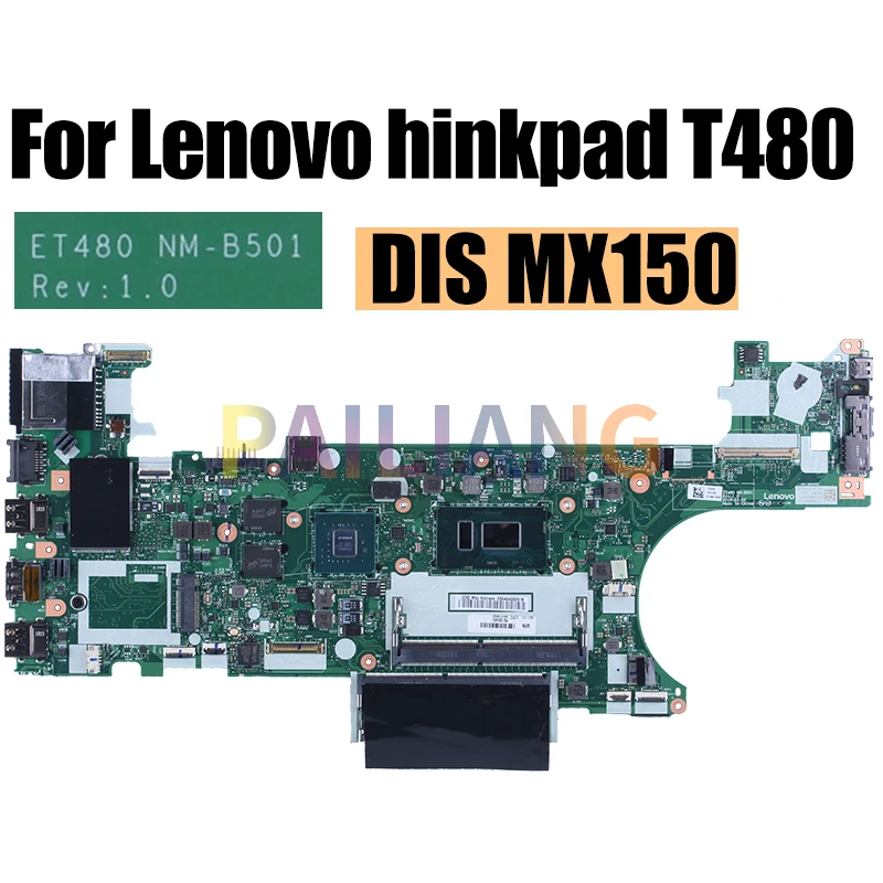Placa-mãe para Laptop Lenovo Thinkpad T480 Testado Completamente Mainboard Nm-b501 i3 i5 i7 8th Gen Mx150 01yr342 01yr324 2g - Imagem 6