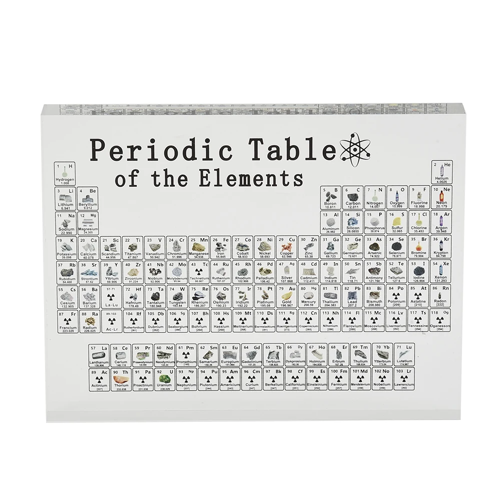 Periodic Table Display Acrylic 1 X with Elements for Kids Teaching Teachers Day Gift Desk Decor ornament crafts miniature ornament miniature figurines desk decor