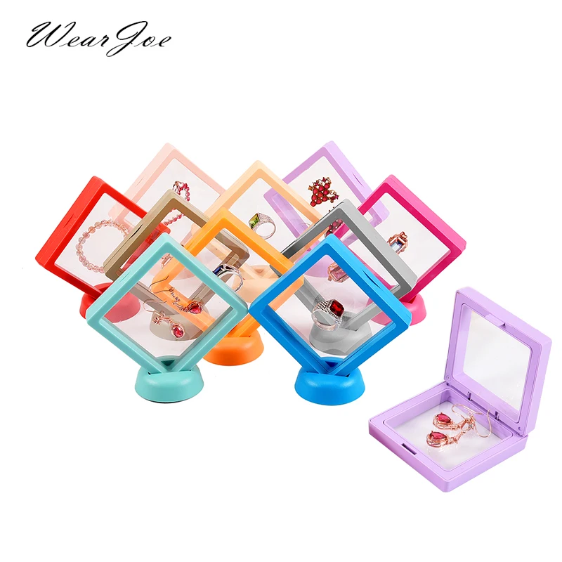 Transparent PE Film Jewelry Storage Box Antioxidation Color Frame 3D