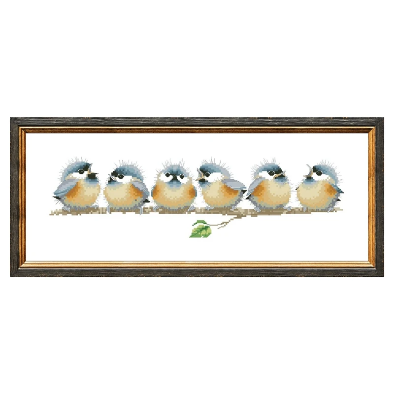 Cross Stitch Kit Cross Stitch Tools Chorus Line cross stitch kit animal birds 18ct 14ct 11ct white fabric cotton thread embroidery DIY handmade needlework cross stitch kit,cross stitch tools