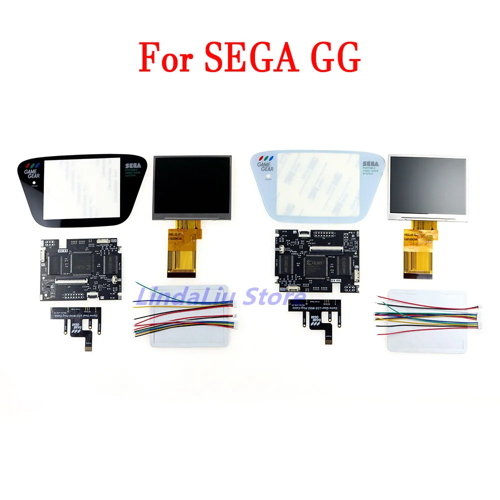

3sets Highlight Full Display VGA output Mod HighLit LCD Kits Adjustable Brightness Support V4.0 LCD Screen Game Gear GG For SEGA