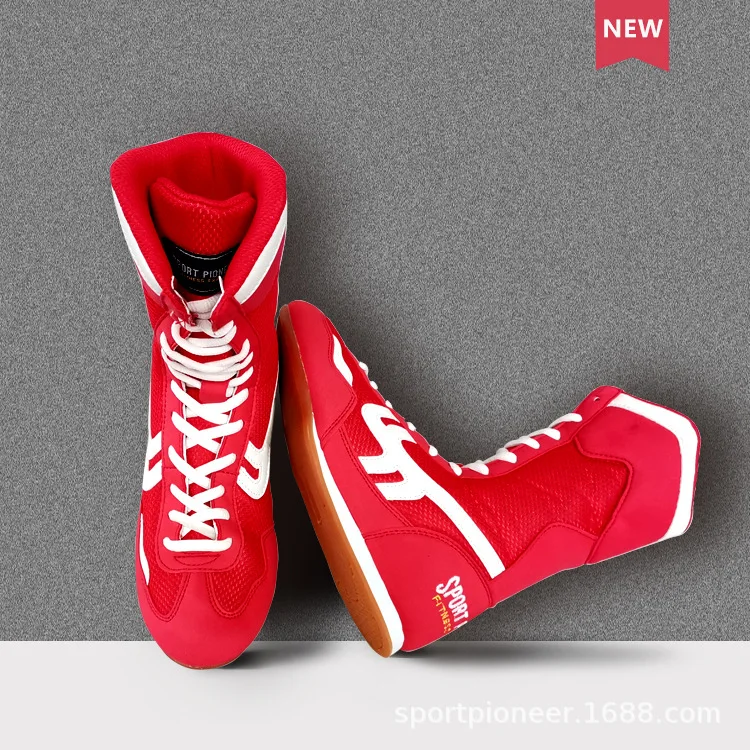 Boks Ayakkabısı Erkek Boxing Martial Arts Taekwondo Sanda Training Special Boxing Training Shoes Fighting Wrestling Shoes