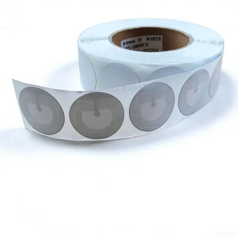 5000개입 40mm 원형 화장품 매장 도난 방지 접착식 스티커 흰색 마크업 보안 EAS 소프트 라벨 (소매점용)