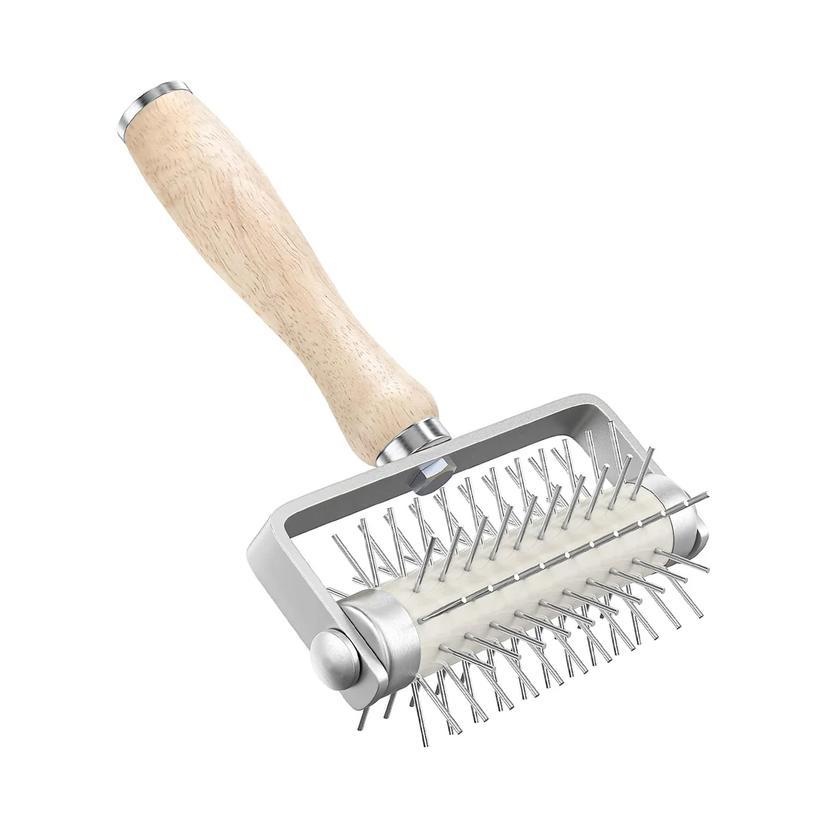 

Pastry Roller with Stainless Steel Spikes Pizza Tool,Prevents Dough from Blistering,Pizza Making Accessories