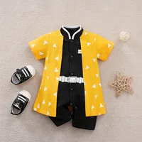 Baby Boy Clothes Toddler Vegeta Akatsuki Anime Romper Newborn Costume Summer Breathable Climbing Clothes Infant Cosplay Jumpsuit 2